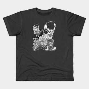 Vintage Classic Movie Monsters Kids T-Shirt